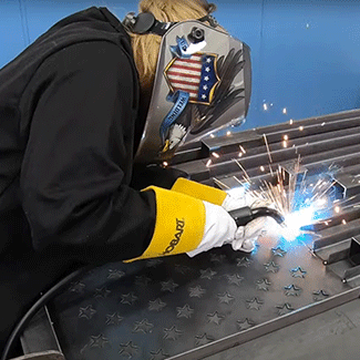American flag welding project