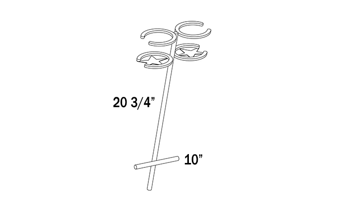 yard cup holder dimensions
