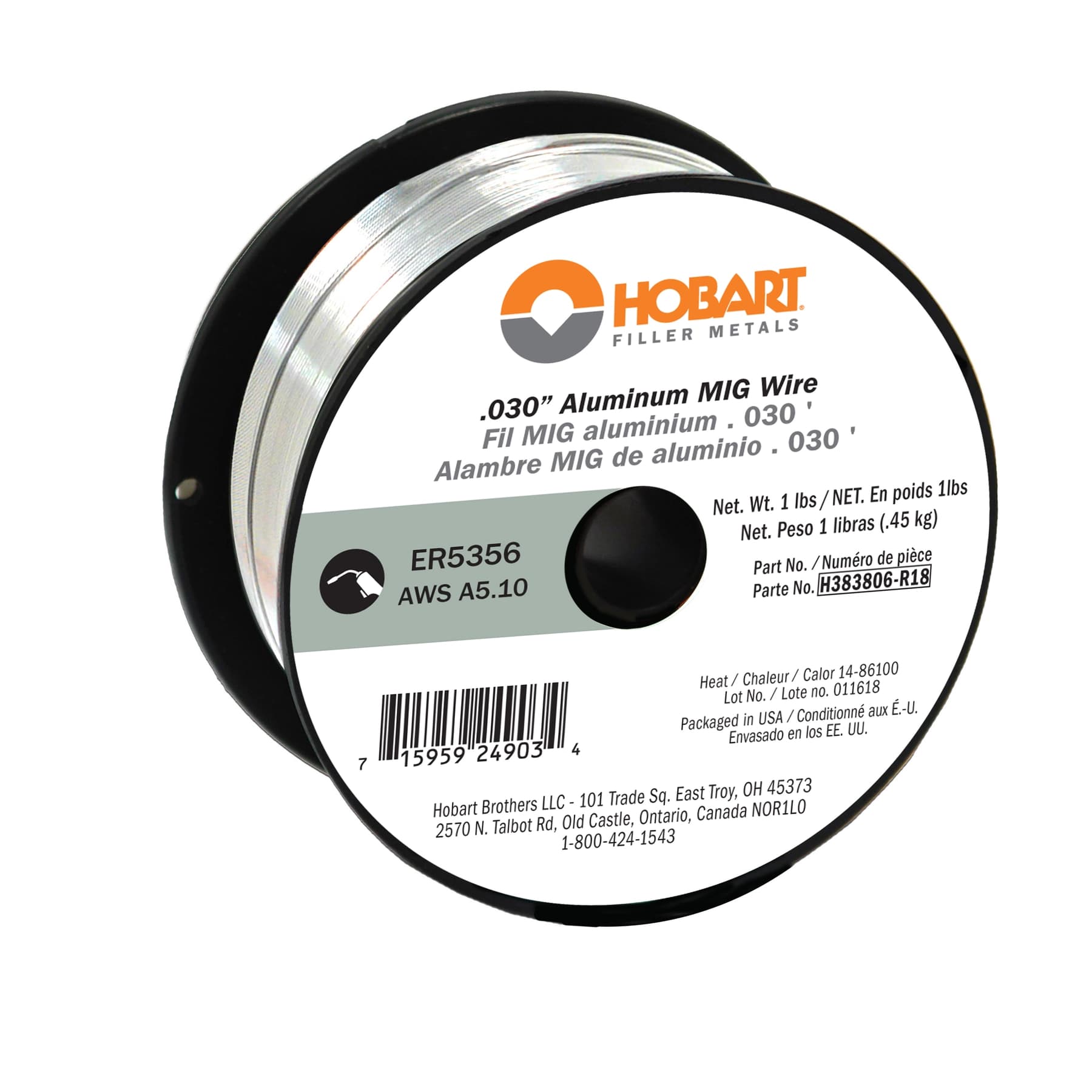 H383806-R18 .30 Aluminum MIG Wire RF