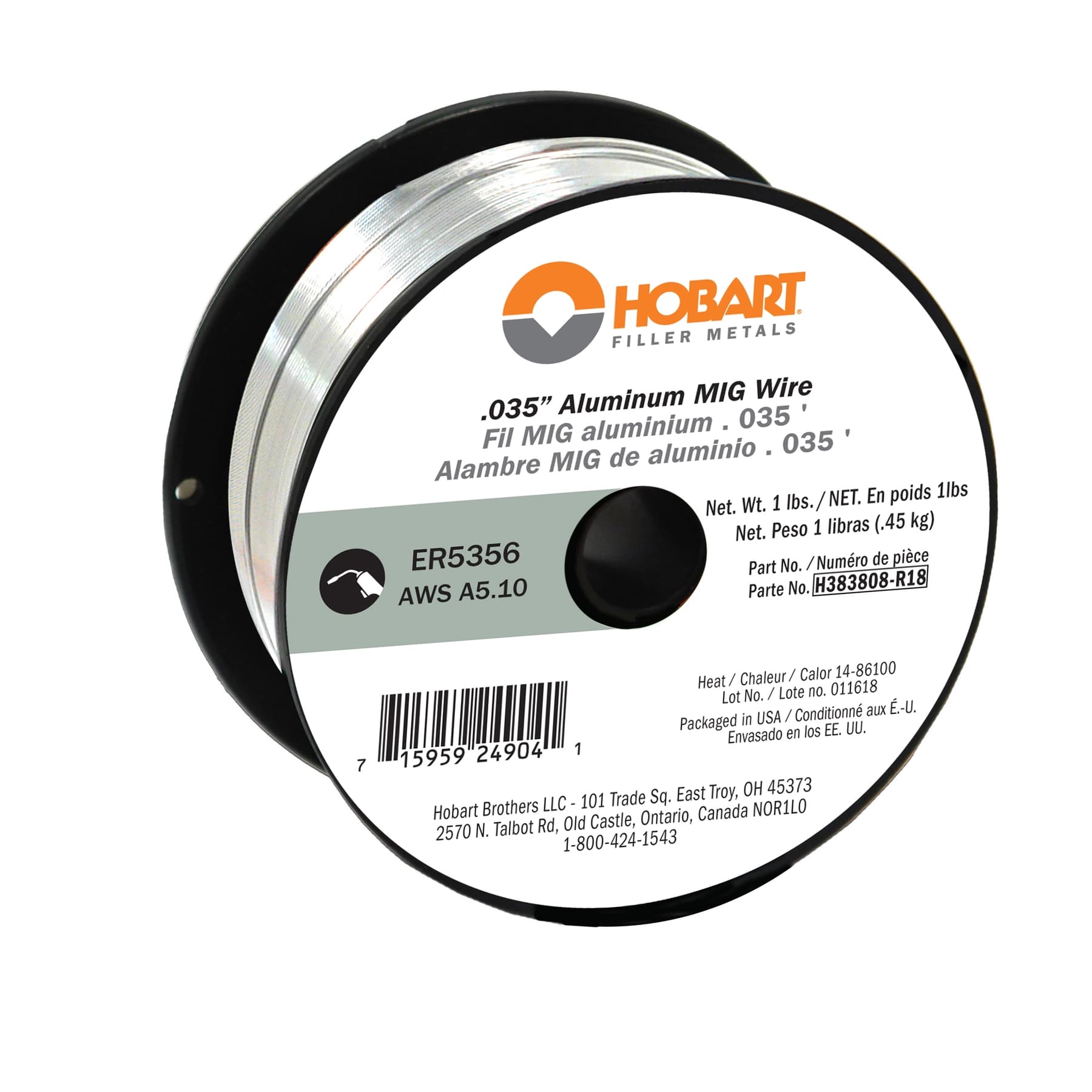 H381808-R18 ER5356 .035 Aluminum MIG Wire RF