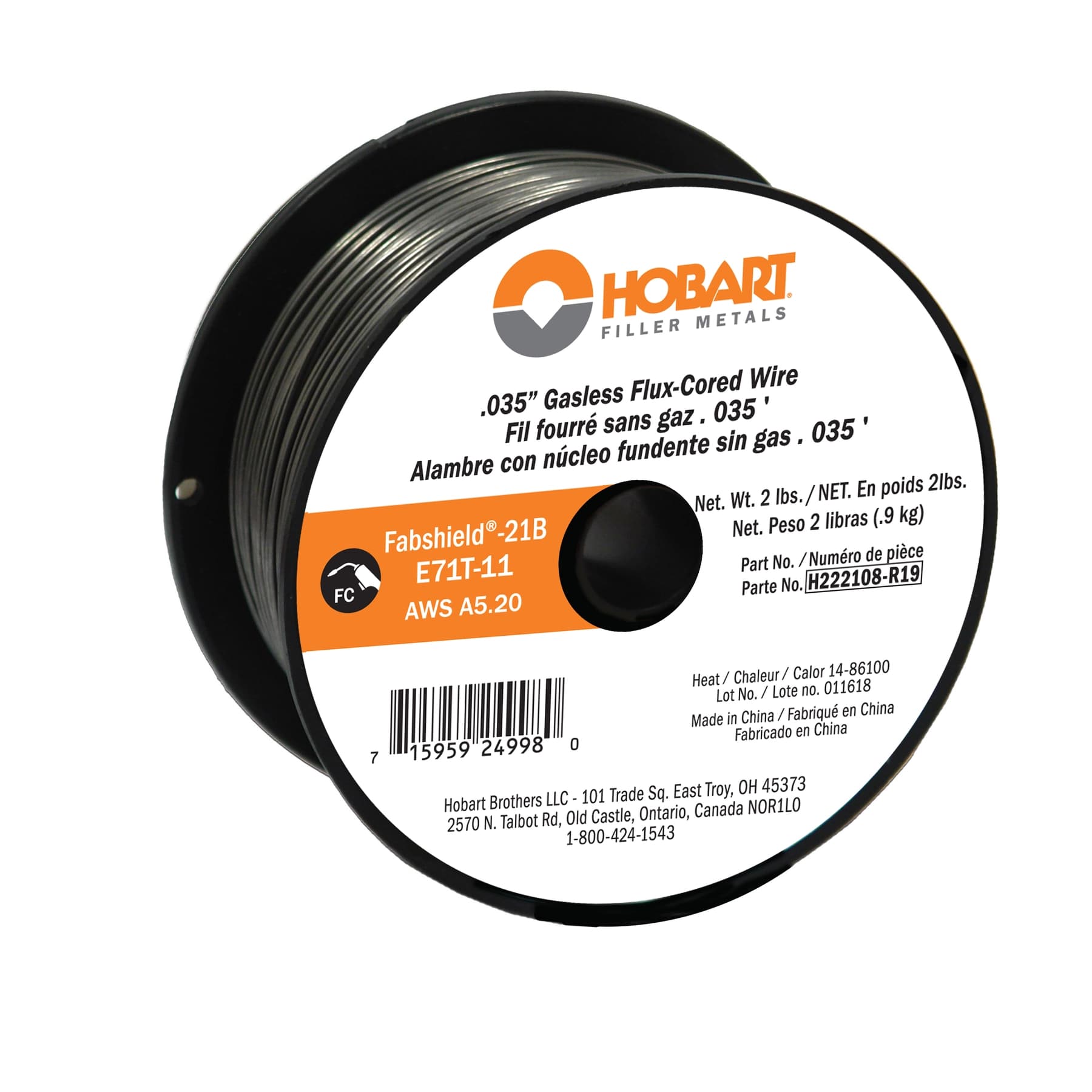 H222108-R19 .035 Flux Cored Wire RF