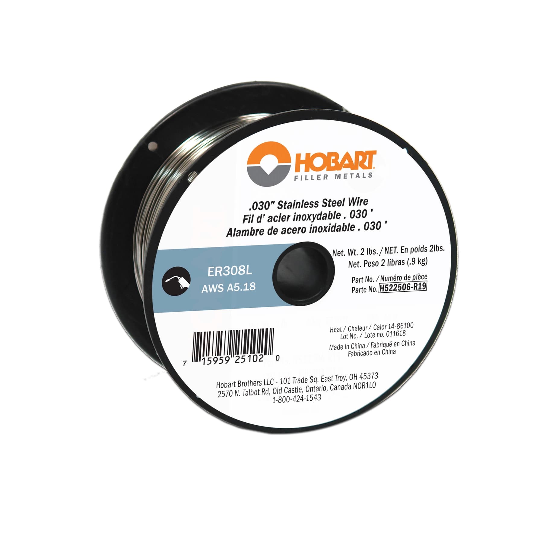 H522506-R19 .030 Stainless Steel Wire RF
