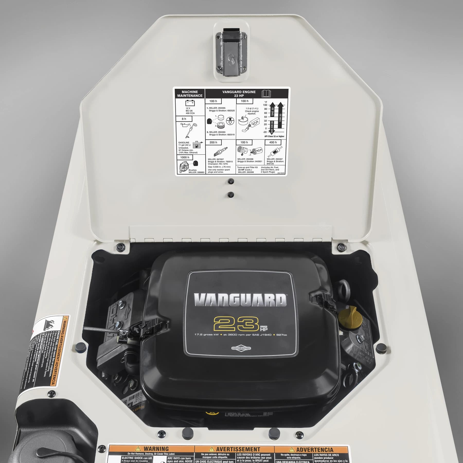 Champion Elite 225 Top Maintenance Panel Open